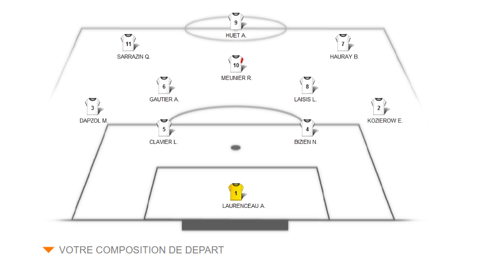 11 de départ pour la rencontre