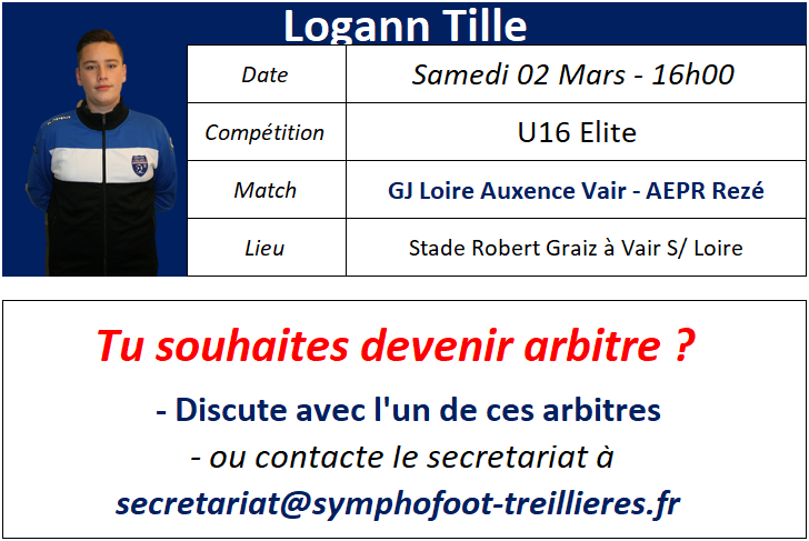 Où sont nos arbitres : Week-end du 02 et 03 Mars 2019