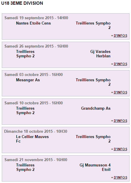 Calendrier Foot à 11 Jeunes : Le programme !