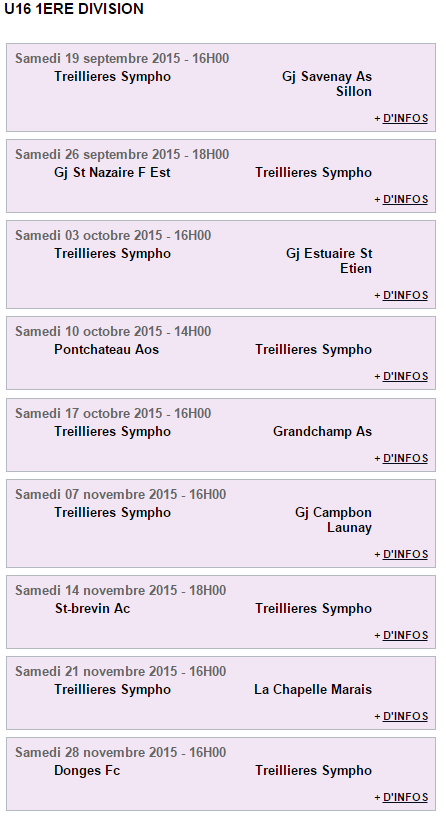 Calendrier Foot à 11 Jeunes : Le programme !