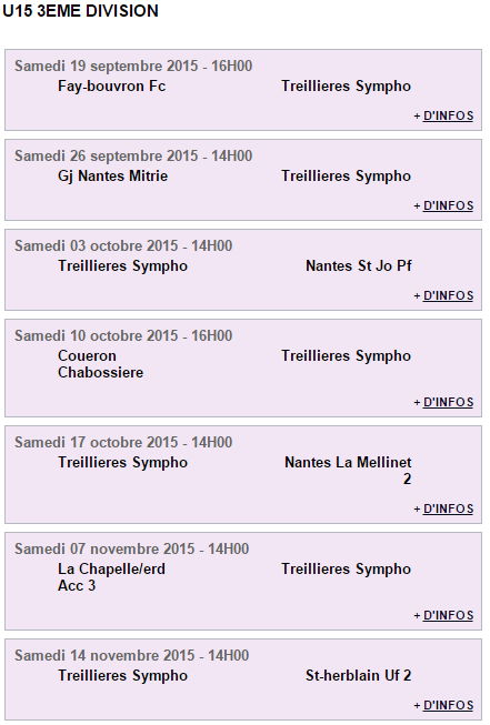 Calendrier Foot à 11 Jeunes : Le programme !
