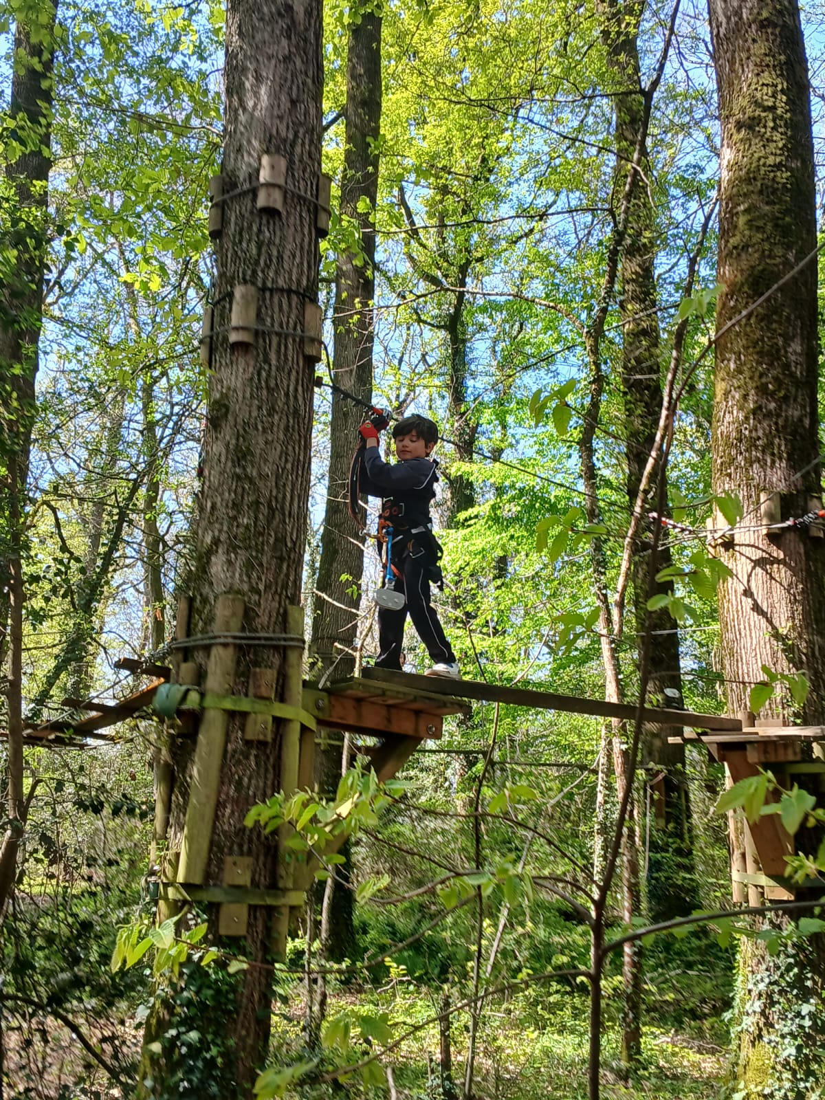 Sortie accrobranche pour nos jeunes en stage vacances chez Acrocime ! 🌲🧗‍♂️