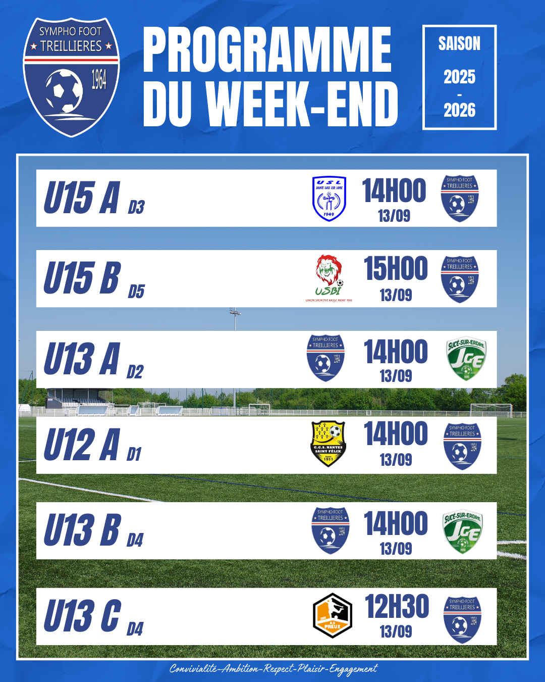 Le programme du week-end ! (12 au 15 septembre)