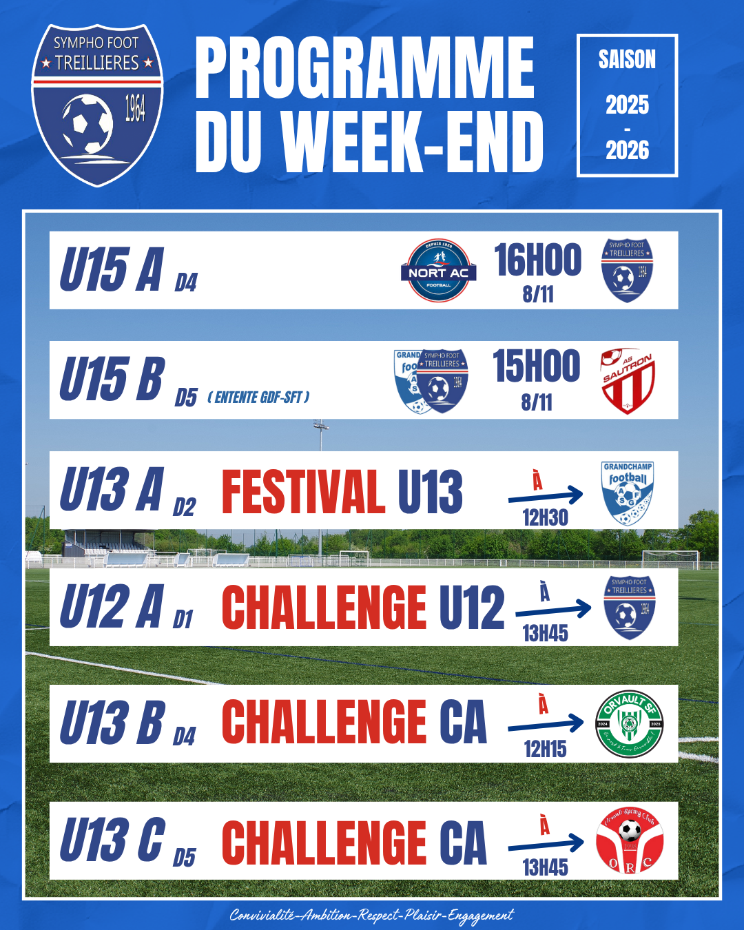 Le programme du week-end ! (7 au 10 novembre)