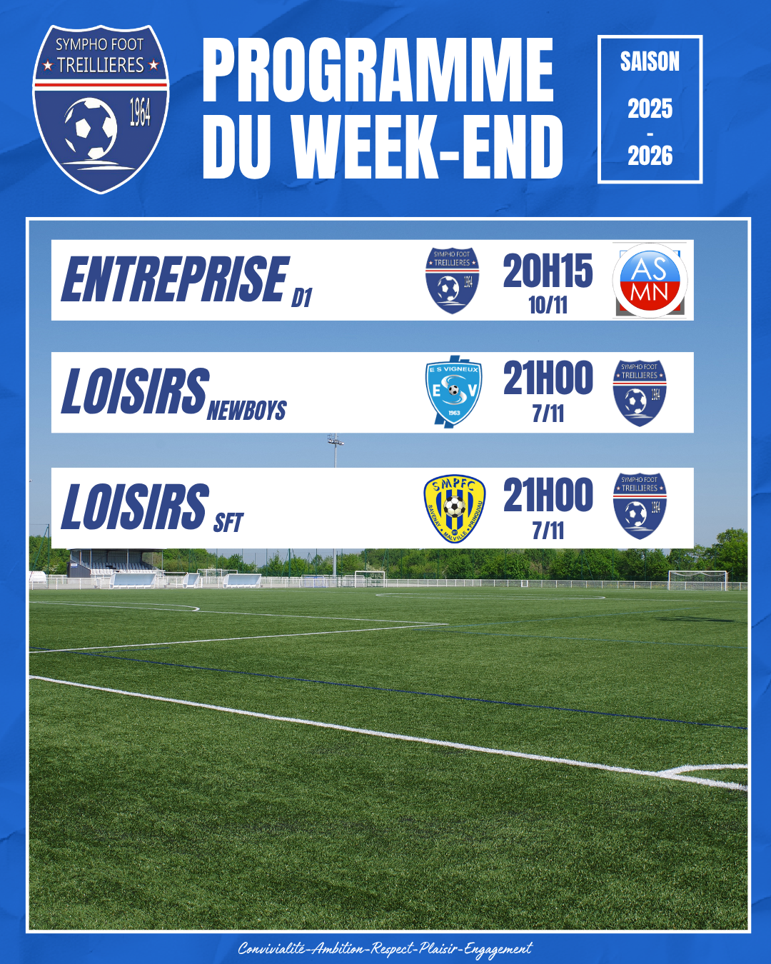 Le programme du week-end ! (7 au 10 novembre)