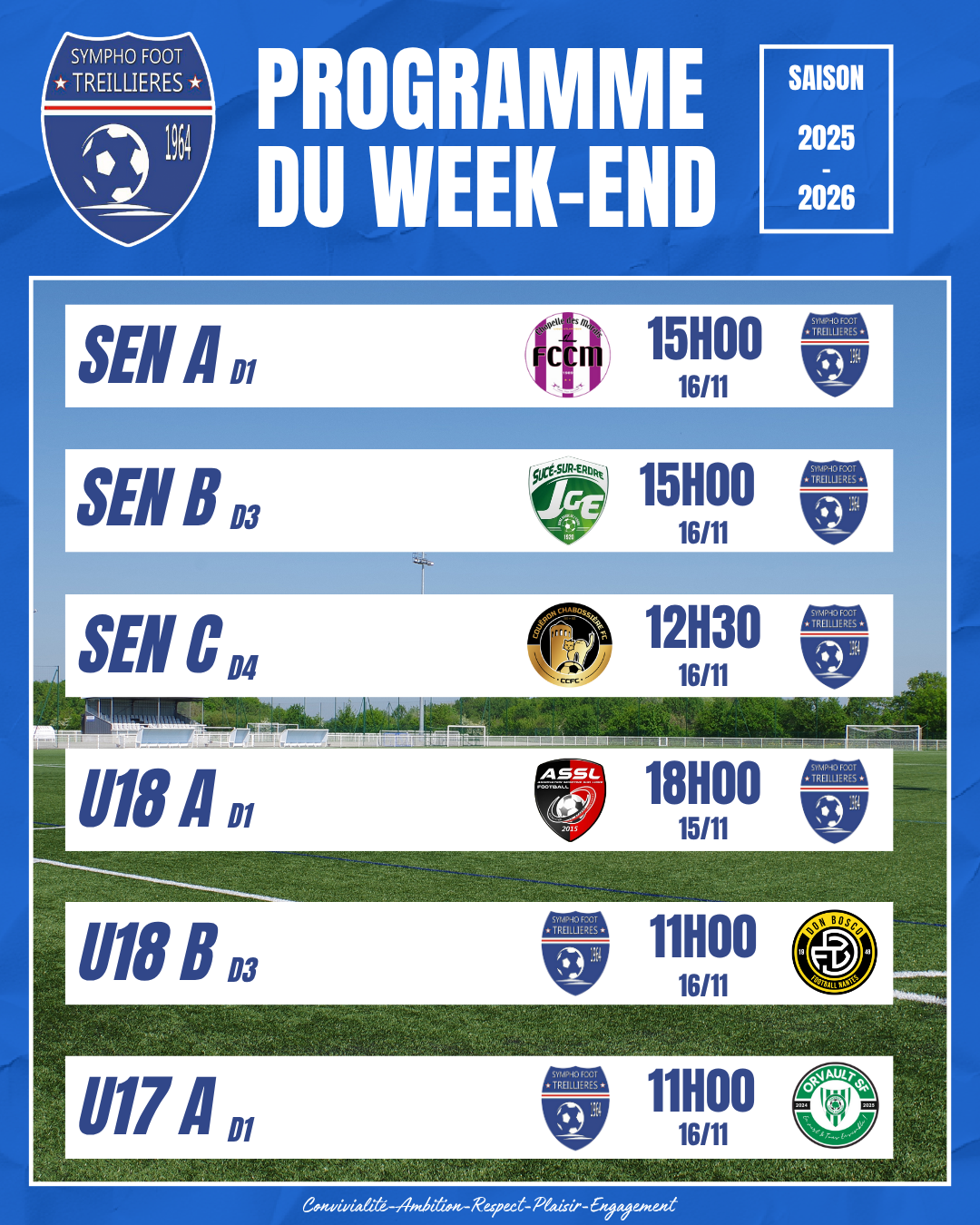 Le programme du week-end ! (14 au 17 septembre)