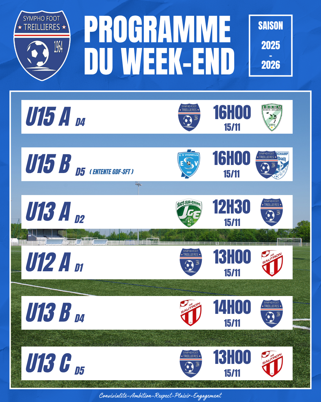 Le programme du week-end ! (14 au 17 septembre)