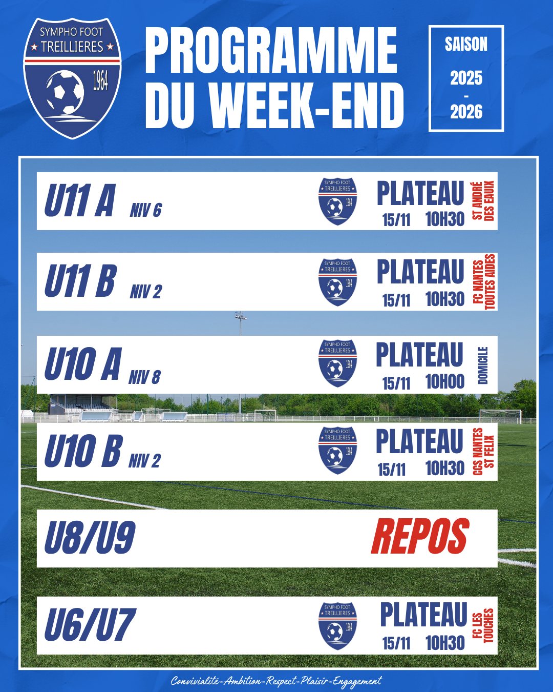 Le programme du week-end ! (14 au 17 septembre)