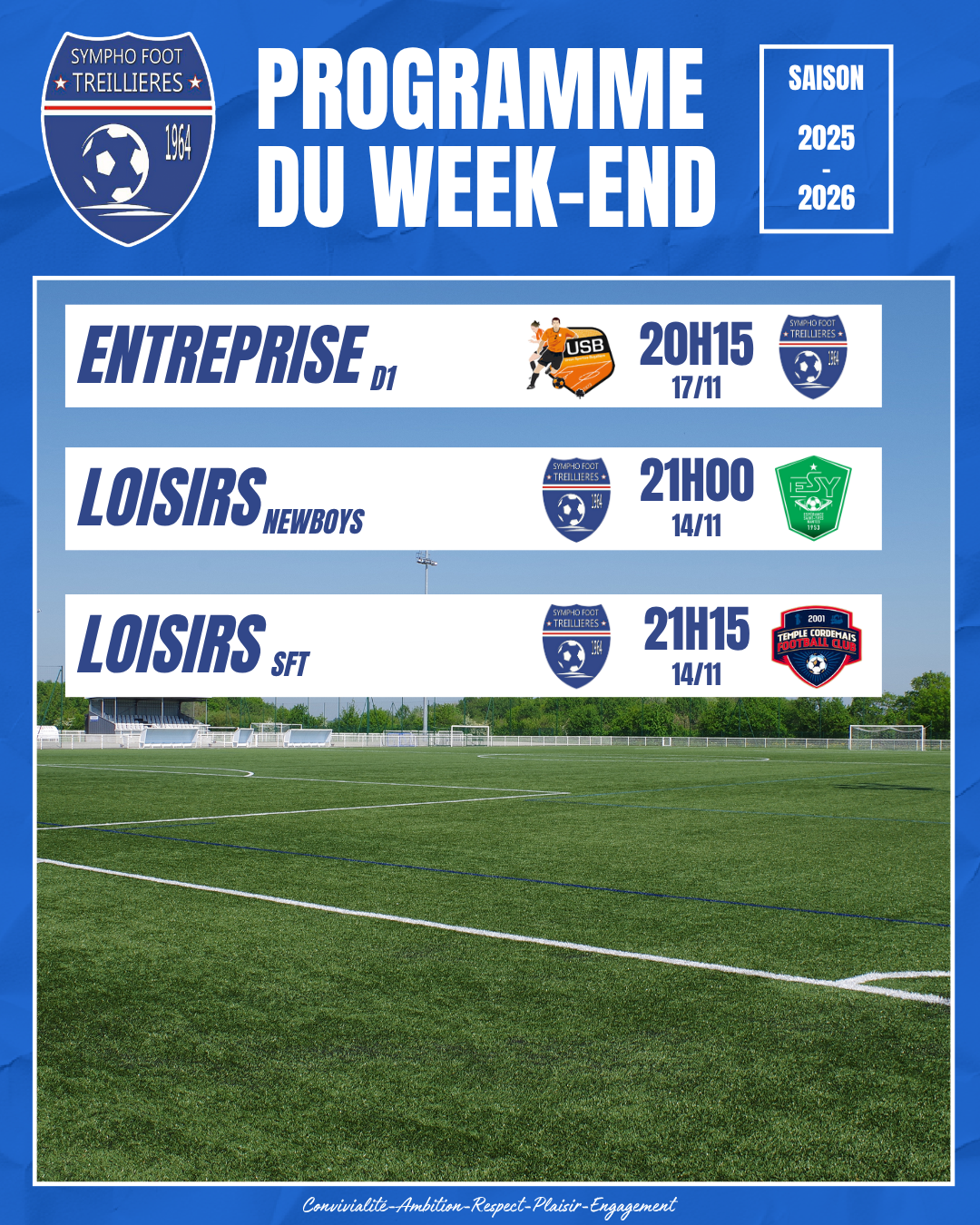 Le programme du week-end ! (14 au 17 septembre)
