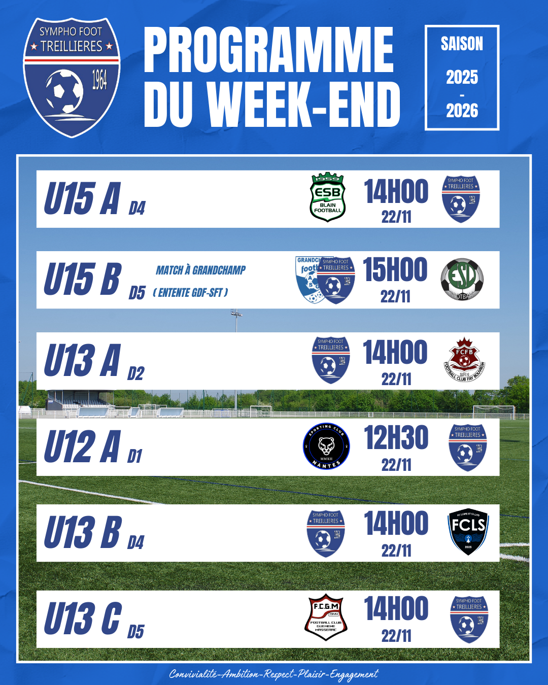 Le programme du week-end ! (21 au 24 novembre)