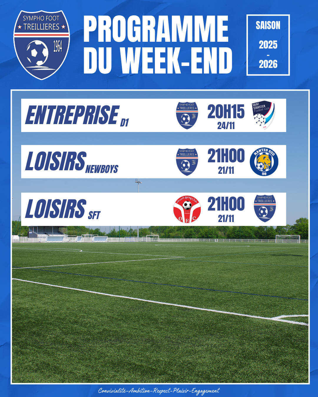 Le programme du week-end ! (21 au 24 novembre)