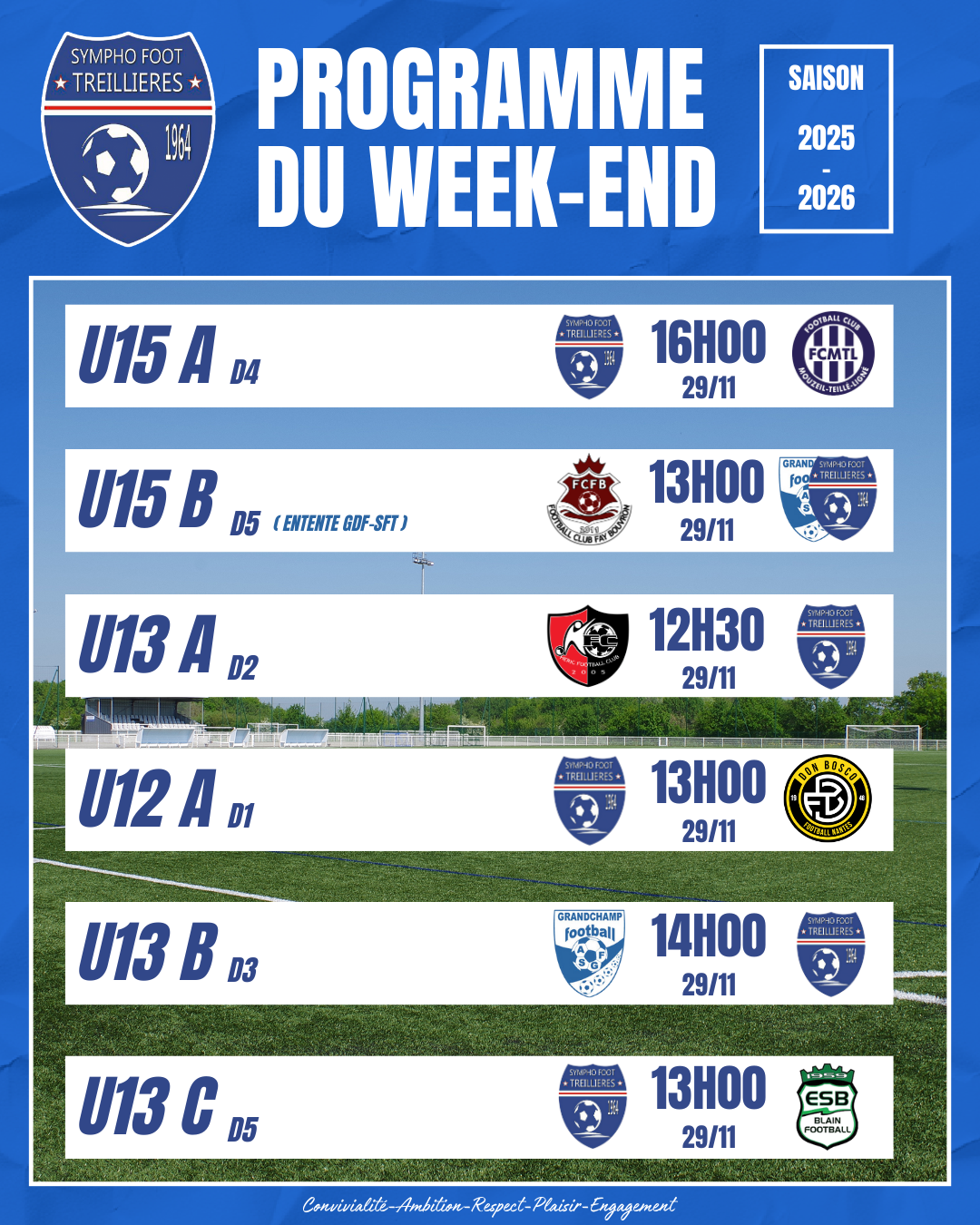 Le programme du week-end ! (28 au 30 novembre)