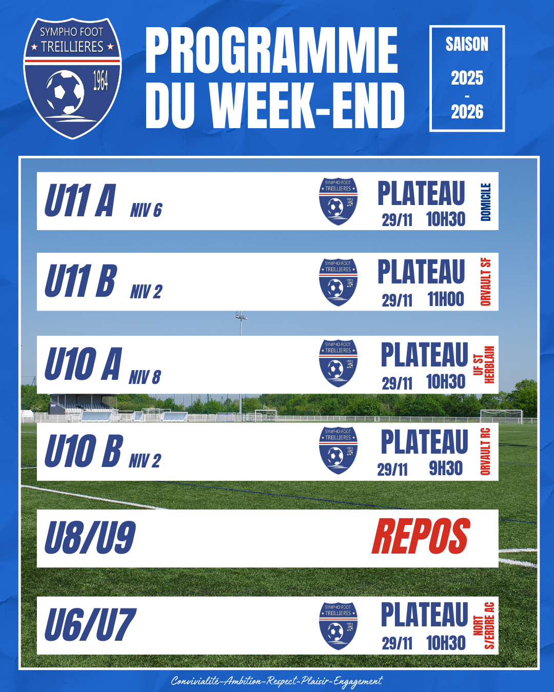 Le programme du week-end ! (28 au 30 novembre)