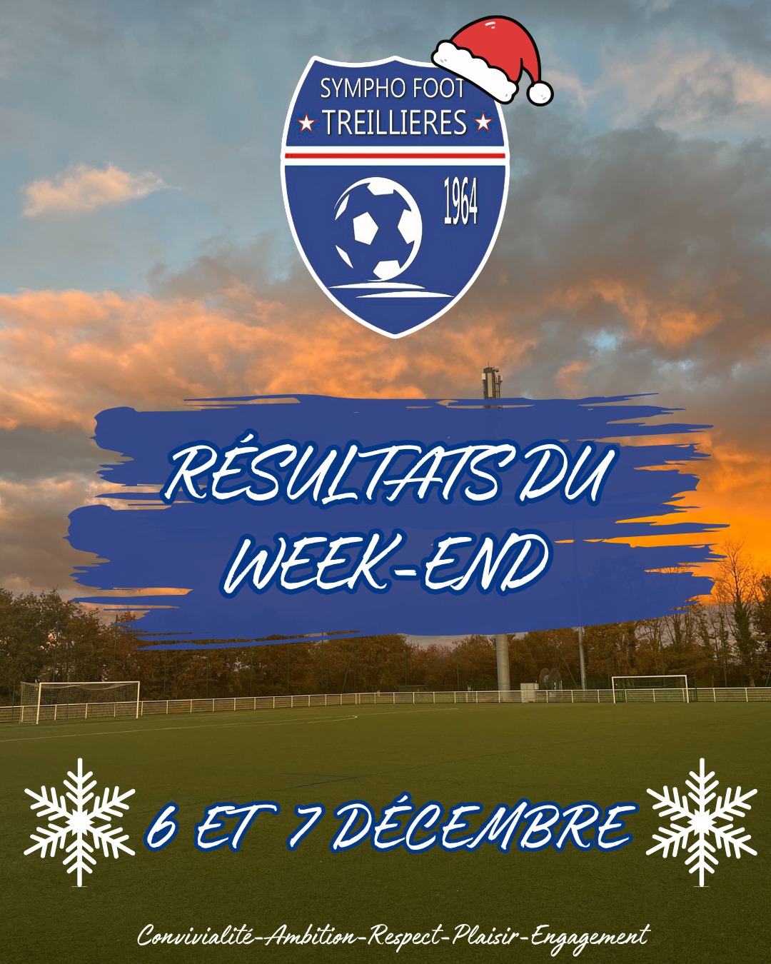 Les résultats du week-end (6 et 7 décembre)