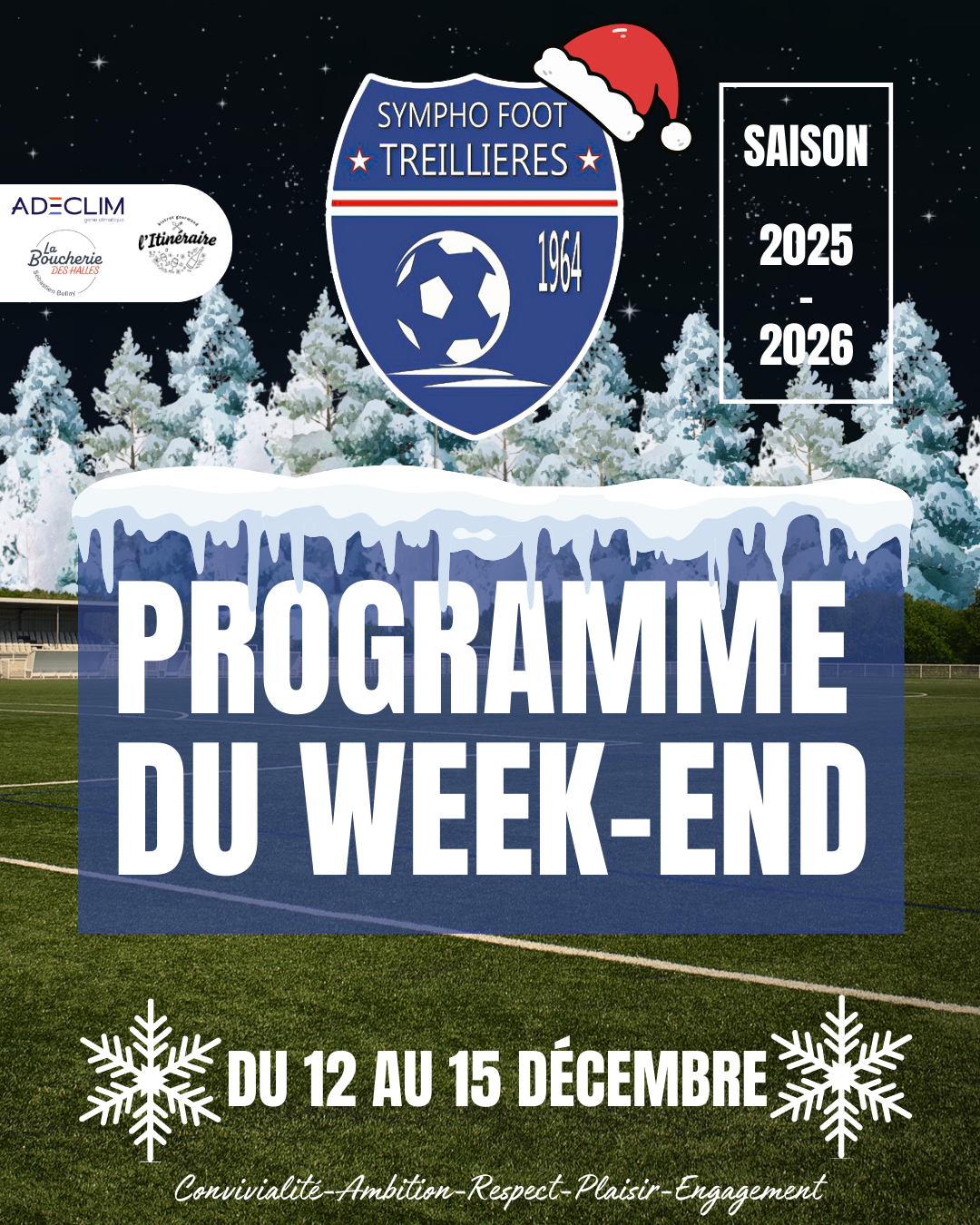 Le programme du week-end ! (12 au 16 novembre)