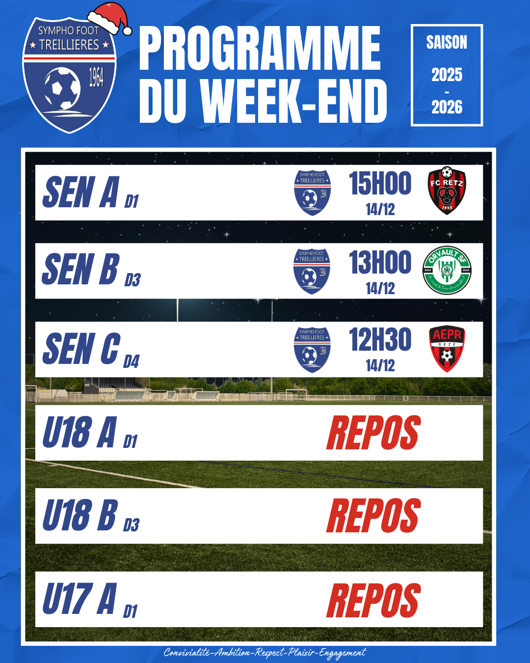 Le programme du week-end ! (12 au 16 novembre)