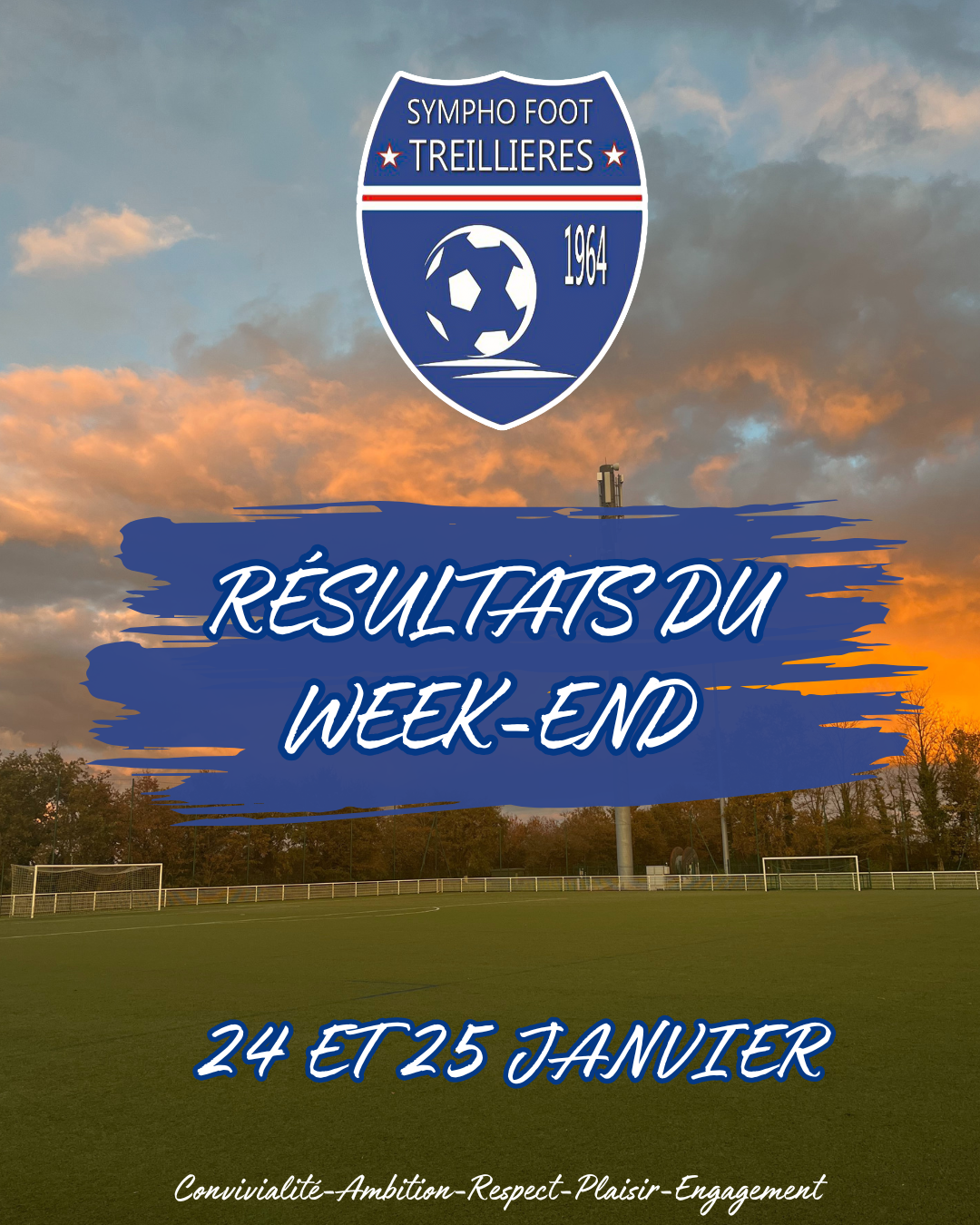 Les résultats du week-end (24 et 25 janvier)