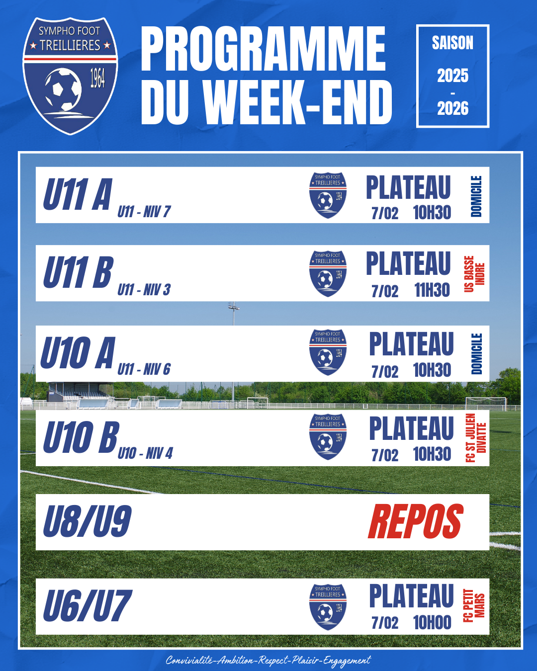 Le programme du week-end ! (6 au 9 février)