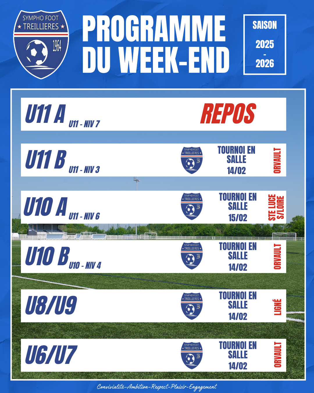 Le programme du week-end ! (13 au 15 février)