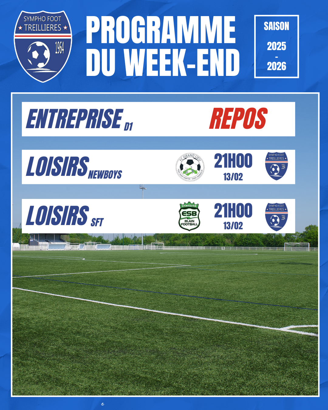 Le programme du week-end ! (13 au 15 février)