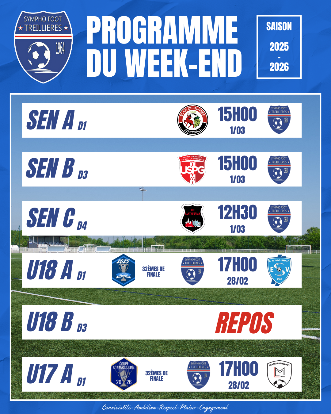 Le programme du week-end ! (27 février au 2 mars)