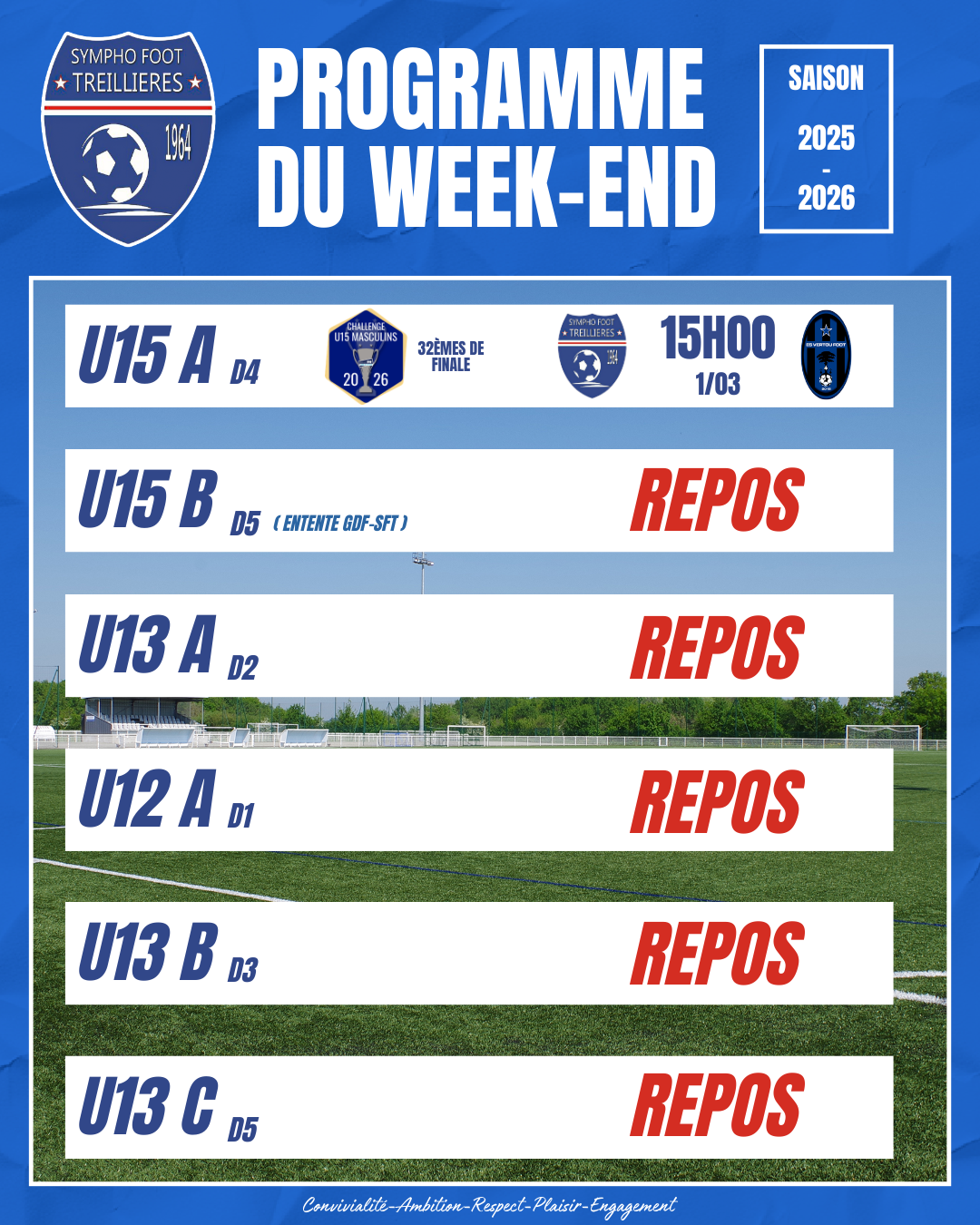 Le programme du week-end ! (27 février au 2 mars)