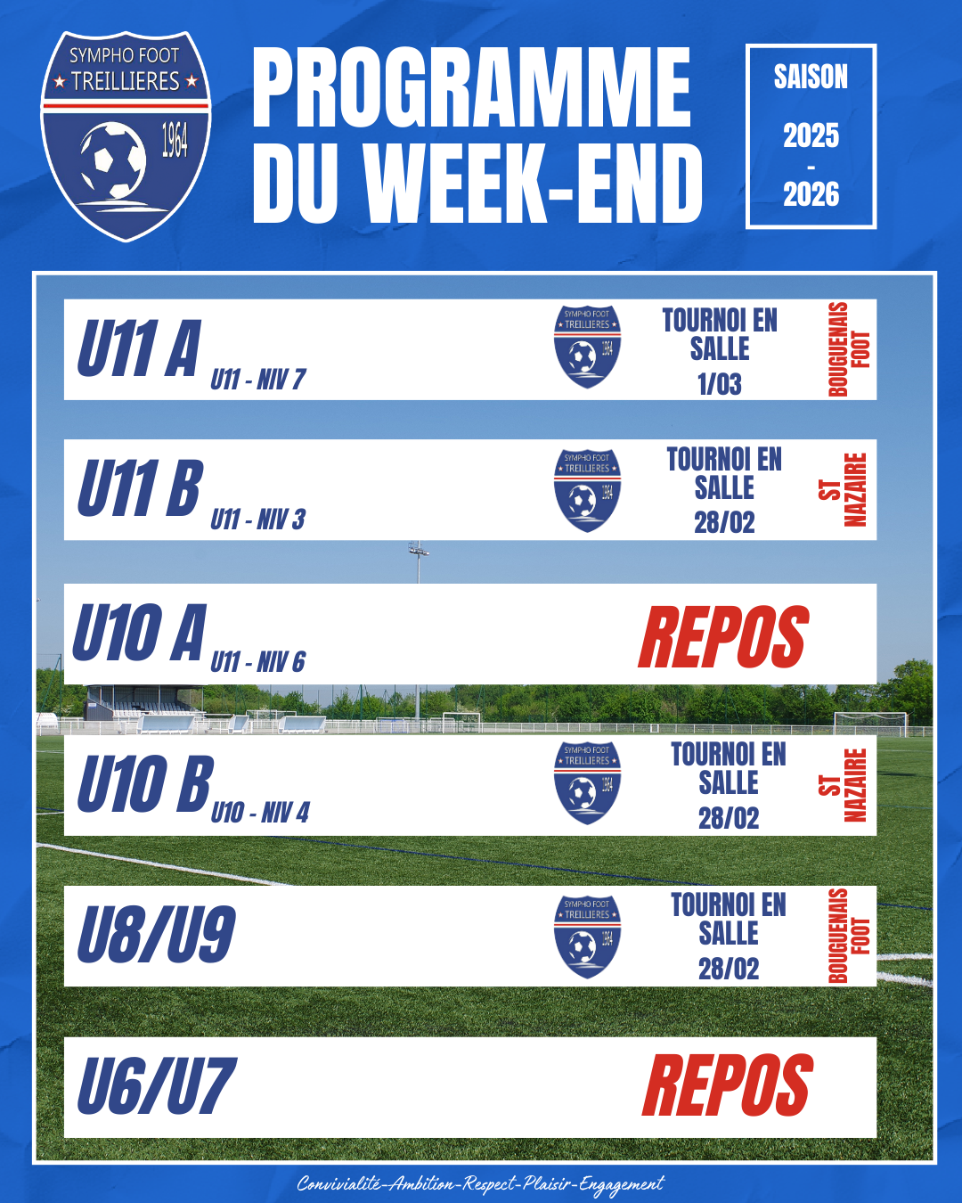 Le programme du week-end ! (27 février au 2 mars)