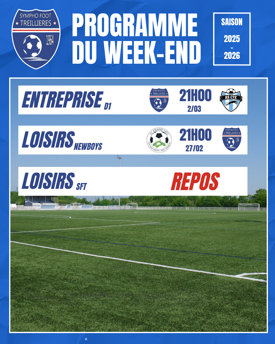 Le programme du week-end ! (27 février au 2 mars)