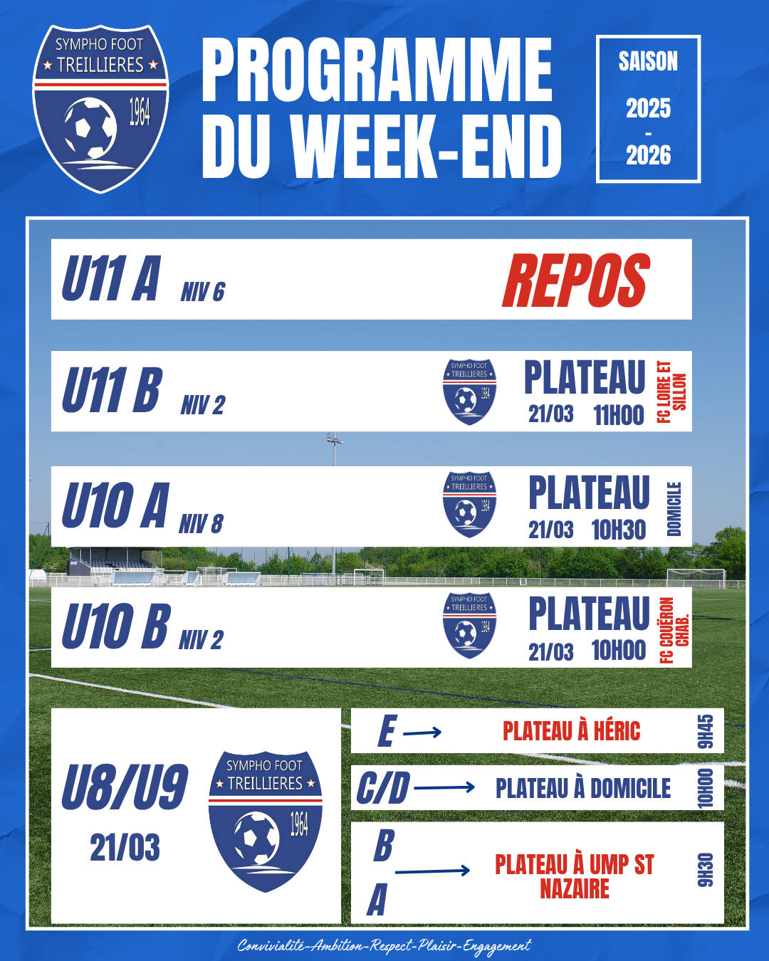 Le programme du week-end ! (20 au 23 mars)