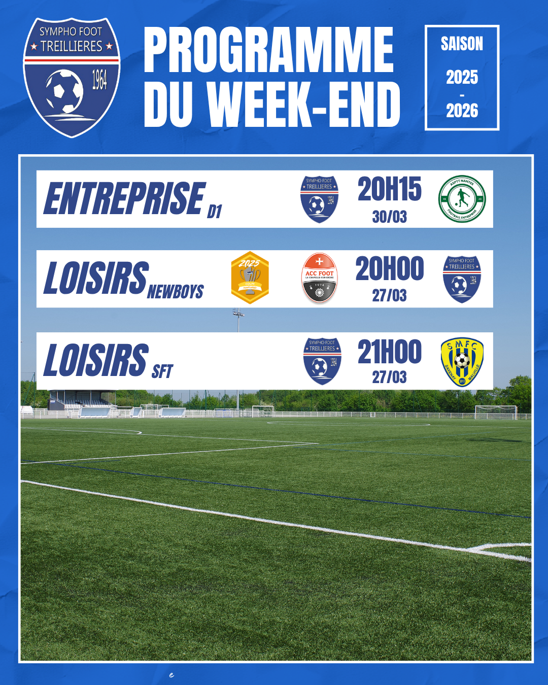Le programme du week-end ! (27 au 30 mars)