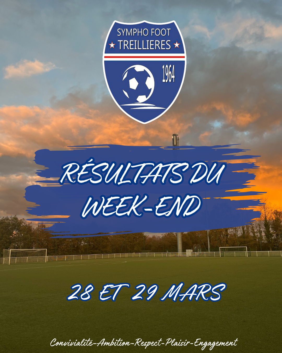 Les résultats du week-end (28 et 29 mars)