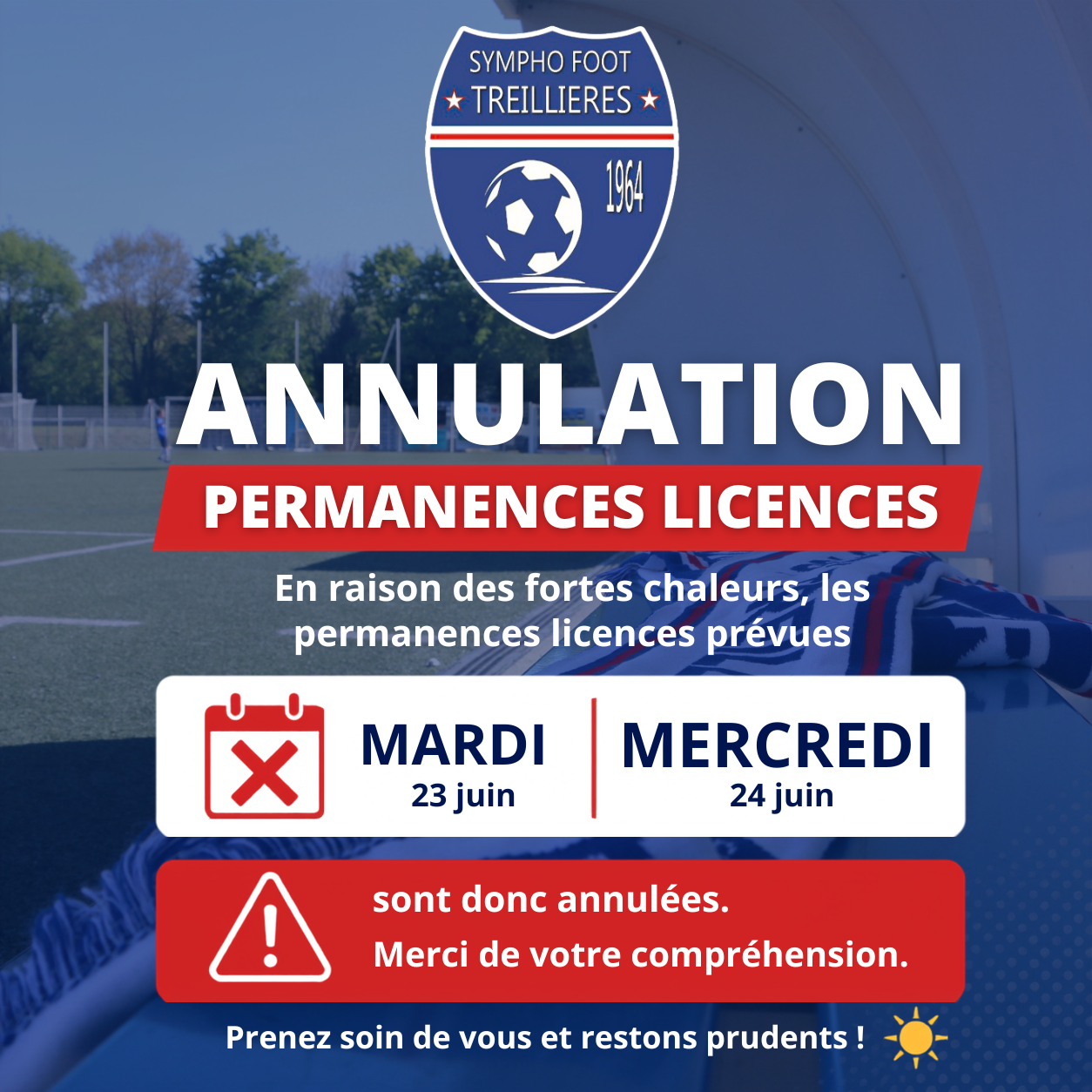 📢 ANNULATION · PERMANENCES LICENCES 🚫