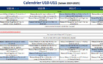 Calendrier U10-U11 - Saison 2024-2025